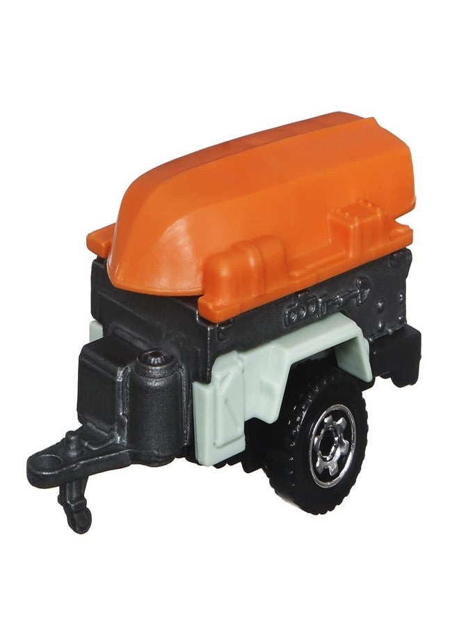 ماتش بوكس مجموعة ألعاب سيارات ماتشبوكس هيتش آند هول المصبوبة - مغامرة الدب في القارب ~ مجموعة من 6 قطع ~ سيارة CJ7 ~ تتضمن مقطورة مع قارب، ومتنزه، ودب، وذئب، ولوحة بداية المسار - Image 3